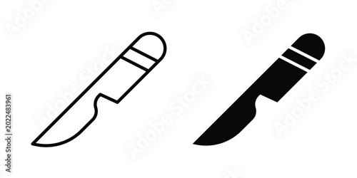Foto Scalpel icon solid Design. Line icons for web