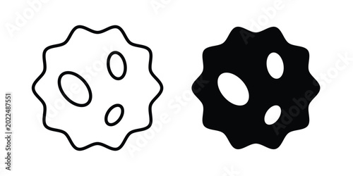 Fotografie White blood cell icon solid Design. Line icons for web