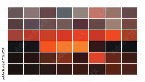 Sunset Color Palette, Color Swatch 