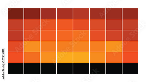 Sunset Color Palette, Color Swatch 