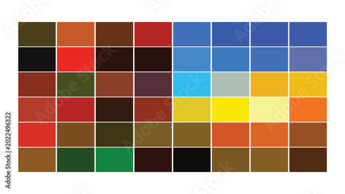 Sunset Color Palette, Color Swatch 