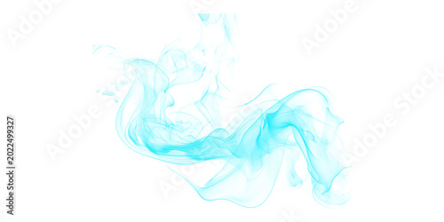 Teal abstract smoke swirls against a solid black background creating an ethereal and artistic flow for creative artworks