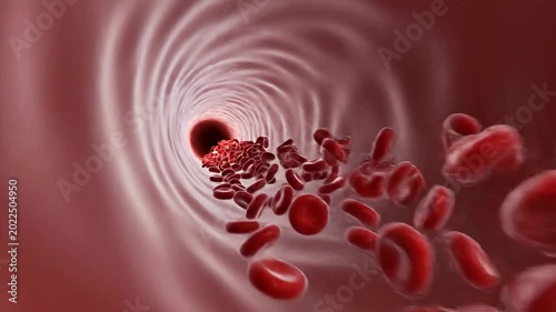 Three-Dimensional Animation of Blood Cells Flowing Through Human Veins in Circulatory System with Realistic Effects and Motion Illusion