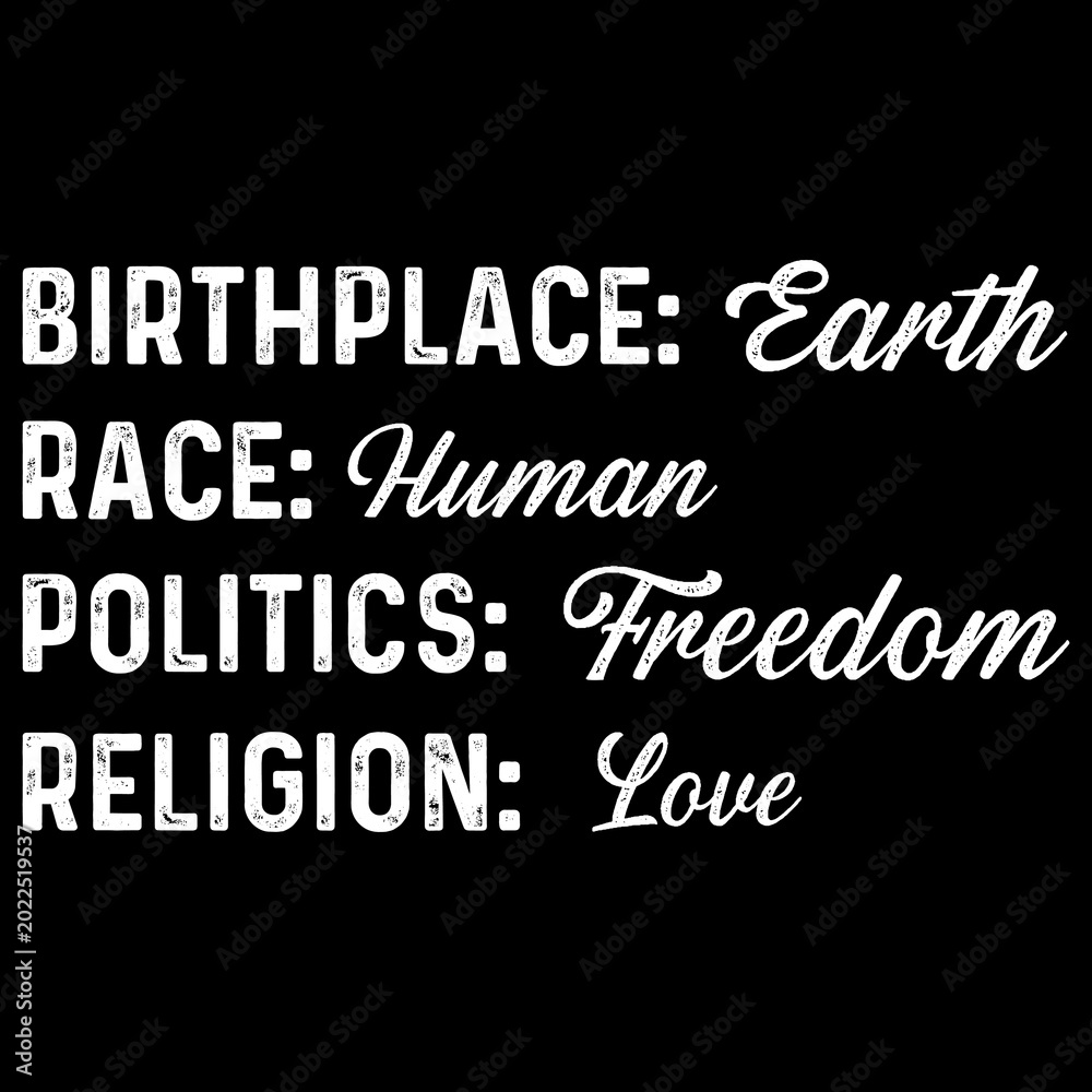 Obraz premium Politics Freedom Religion Love Shirt