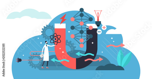 Cuadro en lienzo Physics illustration, transparent background