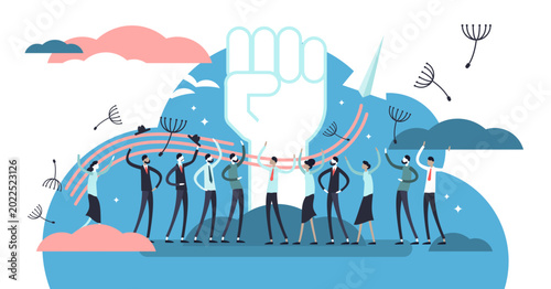 Schilderij op canvas Freedom illustration, transparent background