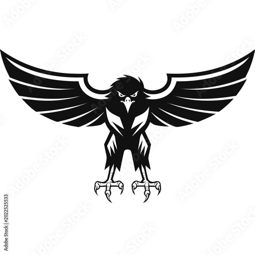 Powerful Full Body Eagle Mascot Logo