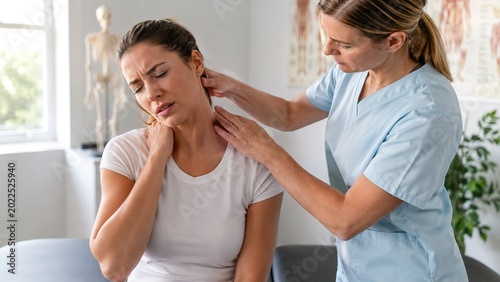 Relieving pain through chiropractic treatment a patient's experience in a modern clinic focused on neck discomfort healing environment personal care perspective