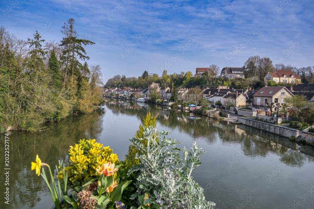 Naklejka premium Nemours is a French town and commune, in the Île-de-France region, Seine-et-Marne department, in the district of Fontainebleau and canton of Nemours.