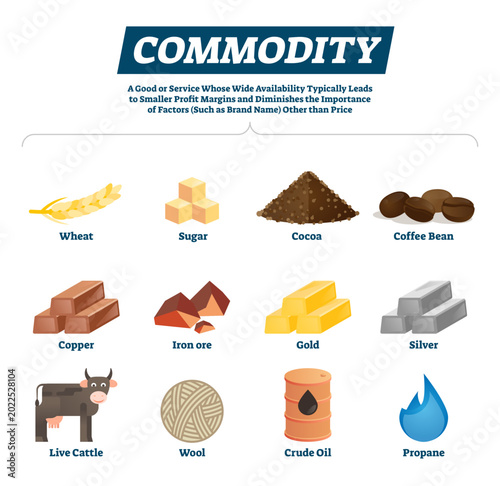Cuadro en lienzo Commodity illustration, transparent background