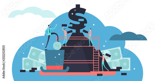 Tableau sur toile Capitalism illustration, transparent background