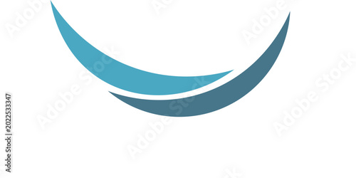 Canvas Print Curve line sea, swish swoosh wave, strip icon ribbon swirl