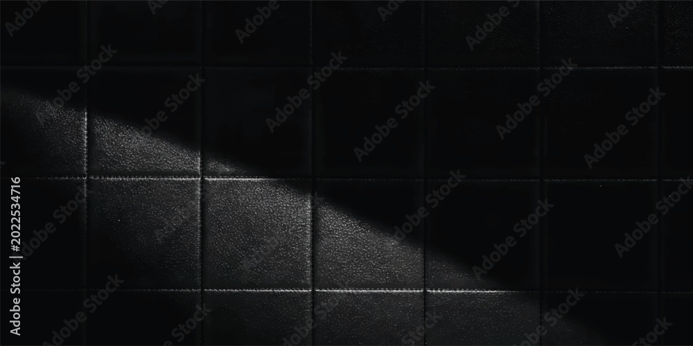 Fototapeta premium Luxury Black Quilted Leather Texture Background with Premium Padded Square Panels and Elegant Upholstery Pattern