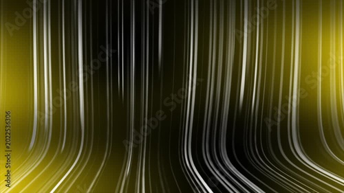 Digital Data Flow And Network Connectivity Concept, Abstract Yellow And Black Background With Moving White Lines Information Transfer, Technology
