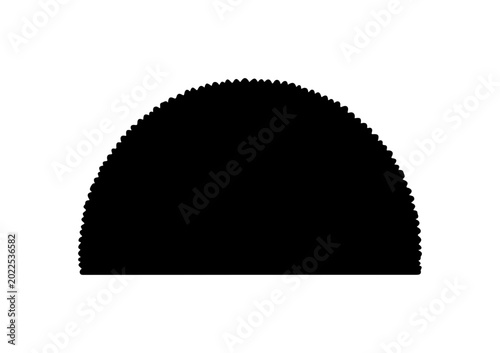 Bold Black Rounded Shrub Silhouette for Garden Design