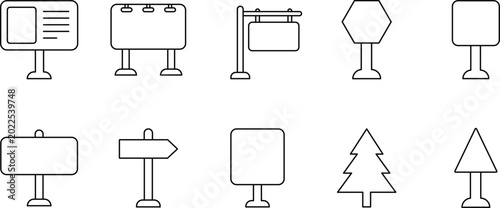Tableau sur toile Signage billboard icons set