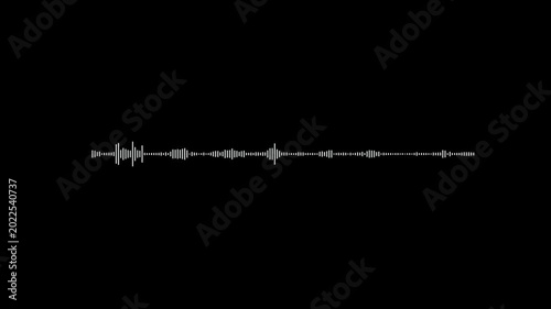 dynamic music waveform animation, with oscillating audio waves and professional visualizer black background, 4k video