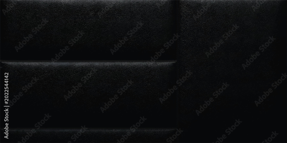 Fototapeta premium Luxury Black Quilted Leather Texture Background with Premium Padded Square Panels and Elegant Upholstery Pattern
