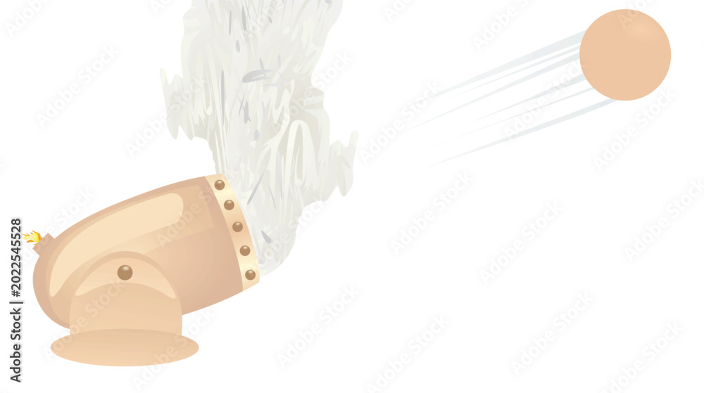 Fototapeta premium Retro armory cannon. vector illustration 