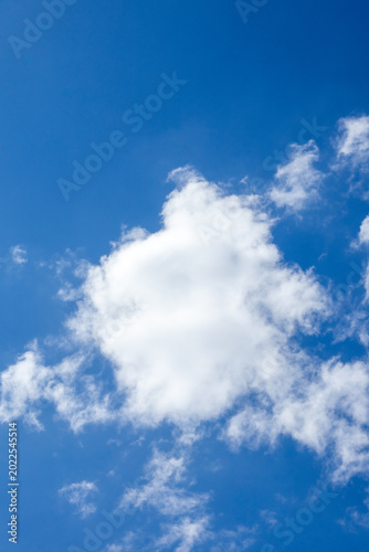 White Cloud Against Blue Sky