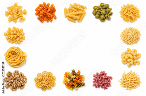 Colorful Dry Pasta Shapes
