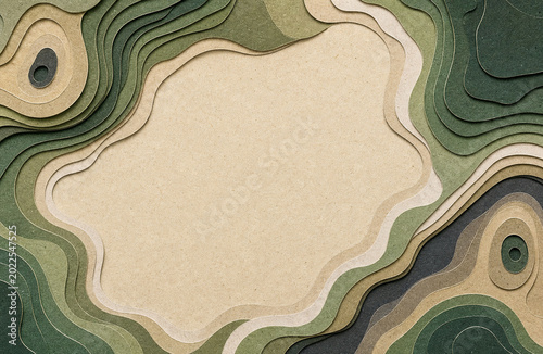 Recycled Paper Topographic Lines