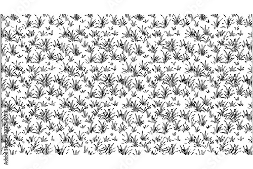 Landscape Architecture CAD Hatch Grass Texture Top View Monochrome Vector Line Art