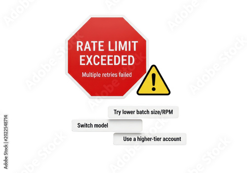 Rate limit exceeded warning sign with skull and crossbones PNG isolated on transparent background