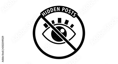 Photos Black and white eye censorship symbol.