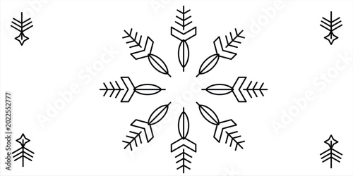Bild auf Leinwand Vector hand-drawn doodle mandala with ethnic tribal ornaments