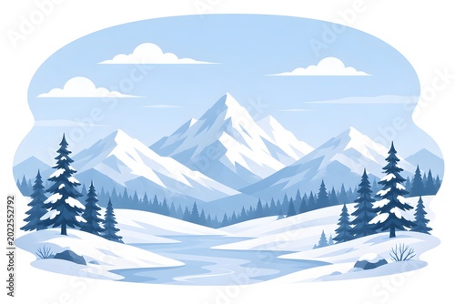 winter mountain landscape