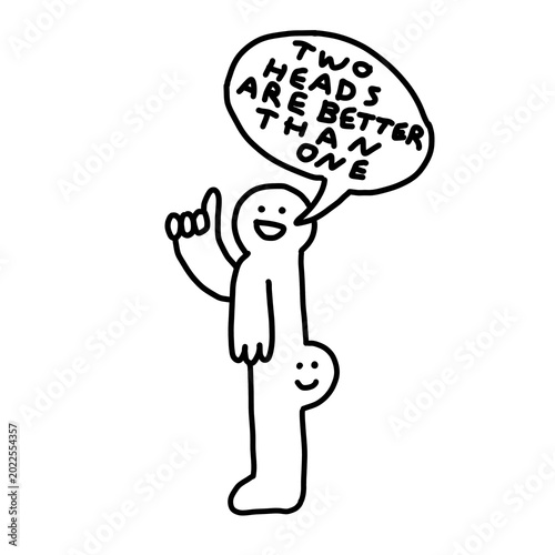 Canvas Print Edgy line art character with literal butt face humor