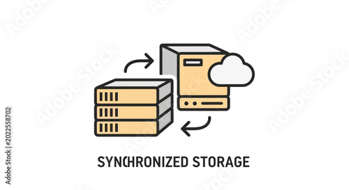 Konstfotografi Synchronized data storage server system.