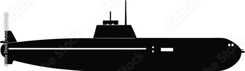 Fotografia Silhouette design of borei class ballistic missile system submarine