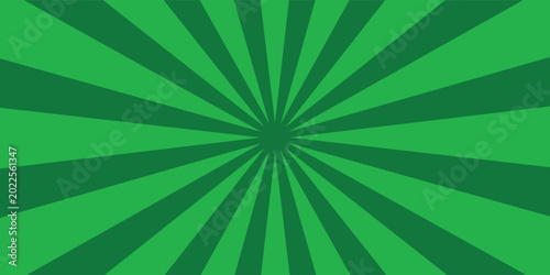 Comic background. Pop art texture. Starburst cartoon style. Anime design with explosion effect for print. Fun dot pattern. Green backdrop with halftone gradient. Funny line frame.