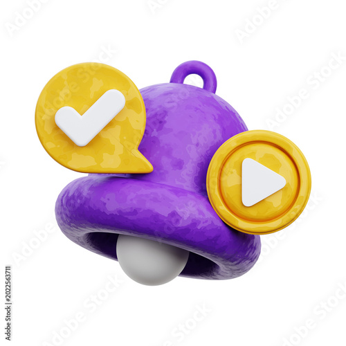 Notification Content Done 3D Icon