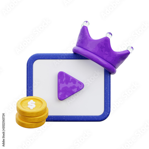 Premium Video 3D Icon
