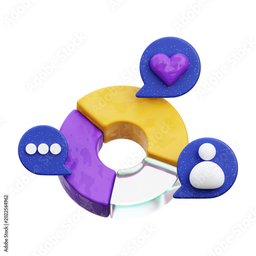 Social Media Campaign 3D Icon