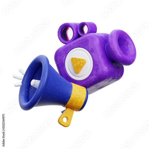 Video Marketing 3D Icon