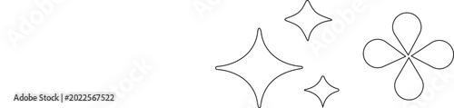 Cuadro en lienzo Minimalist geometric abstract line art icons set Vector