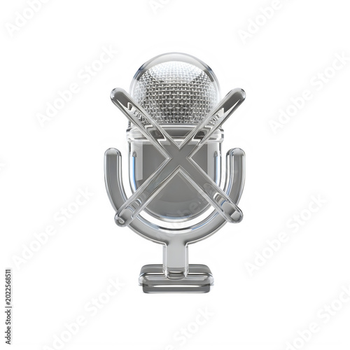 Antique silver gramophone with ornate design isolated on transparent background