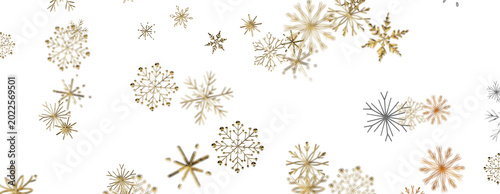 Foto Elegant gold snowflake pattern overlay for festive winter holiday designs
