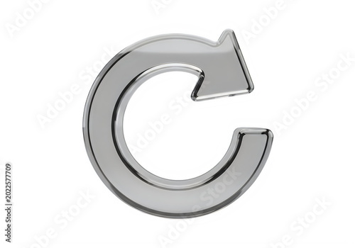 Minimalist circular arrow icon in monochrome design isolated on transparent background