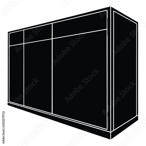 Foto Glass wall on white background illustration