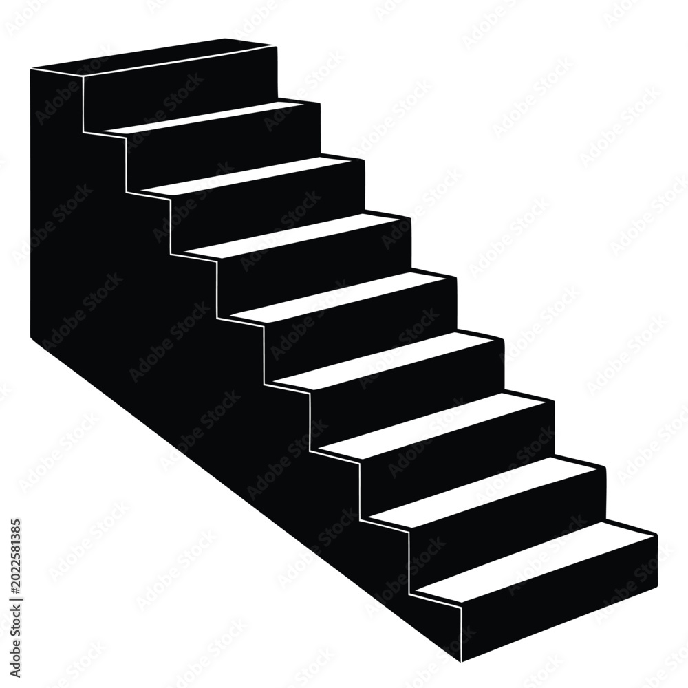 Obraz premium Stair stringer on white background