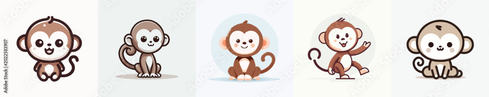 Obraz premium Monkey Vector Illustration