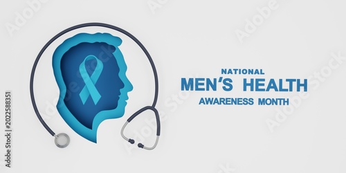 Schilderij op canvas National Men's Health Awareness Month