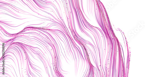 Photos Seamless abstract background with dynamic purple lines and subtle dots, conveyin