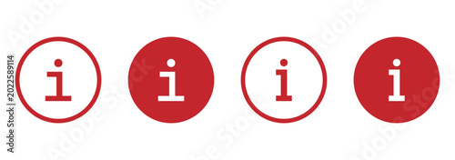 Photos information icon set