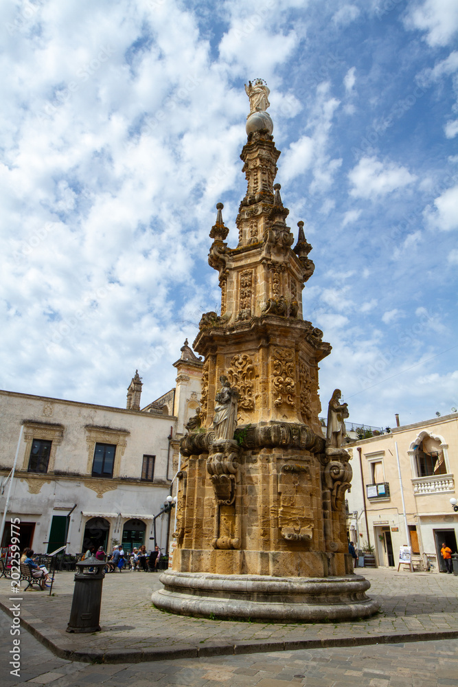 Obraz premium nardò, a medieval town in Puglia historic center with castle